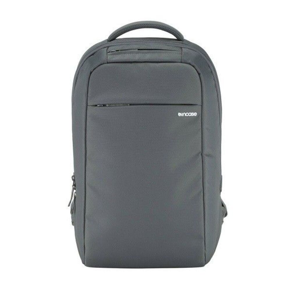 Incase Gray Polyester Padded Backpack for Laptop Solid Pattern Tech Gear EUC